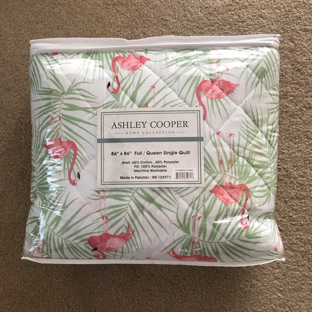 Flamingo Fern Single Quilt